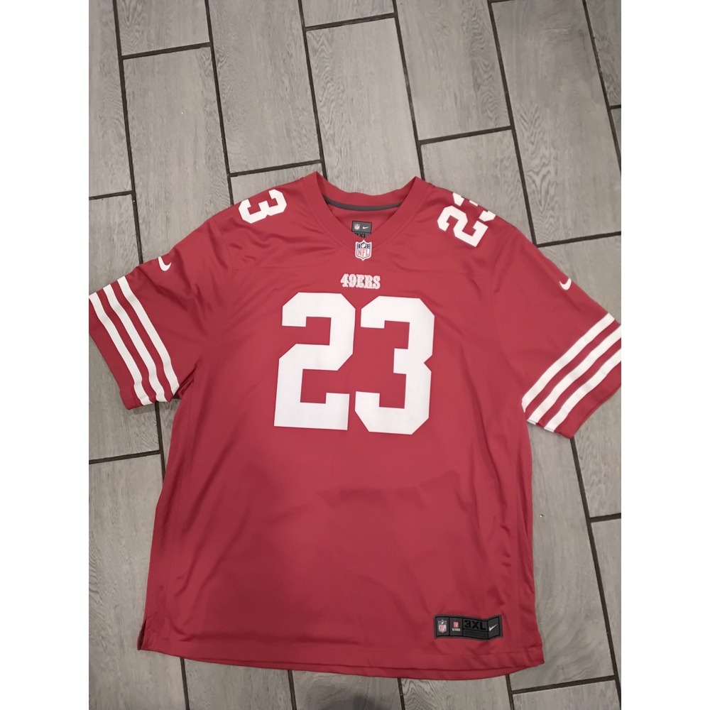 Nike Christian McCaffrey San Francisco 49ers NFL Jersey Red Mens 3XL #23